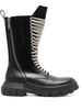 Black Army Tractor Leather Boots