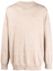 crew-neck alpaca-blend jumper