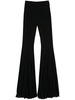 jersey flared trousers