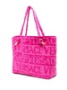 Pink Medusa Head Crystal Embellished Tote Bag