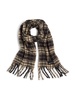 checked knitted scarf