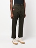 embroidered heart-motif cropped trousers