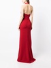 Draped halter crêpe gown