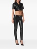 skinny-cut faux-leather trousers