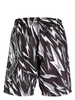 lightning-print swim shorts