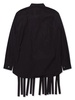 fringed pleated cotton shirt