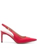 75mm slingback leather pumps