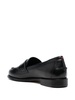 round-toe leather loafers