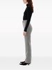 herringbone straight-leg trousers