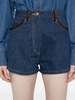 high-rise denim shorts