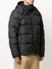 hooded padded down jacket