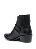 buckle-strap mid heel boots