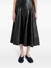 Moore leather midi skirt