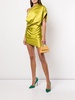 satin asymmetric mini dress