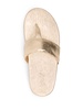 Spanciata metallic-leather flip flops