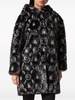 monogram-print hooded coat