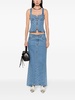 Blue Moon Laser Denim Maxi Skirt