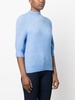 high-neck cropped-sleeve jumper