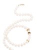 14kt yellow gold diamond and pearl necklace