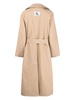 belted gabardine trench coat