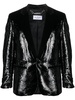 metallic-effect single-breasted blazer