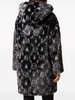 monogram-print hooded coat