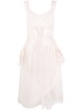 bow-detail tulle midi dress