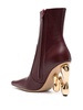 105mm sculpted-heel leather boots