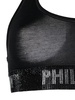 logo-embellished cotton sports bra