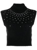 crystal-embellished knit top