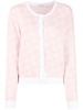 monogram-print button-up cardigan 