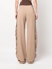 ruffled-trim wide-leg trousers