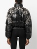 crystal-embellished leather puffer jacket