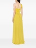 one-shoulder silk gown