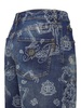 skeleton-print denim shorts