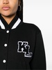 flocked-logo bomber jacket