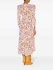 Pink Albini Floral-Print Silk Dress