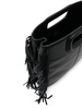 M fringed leather tote bag