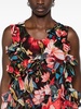 floral-appliqué botanical-print dress