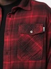 check-pattern button-up shirt