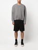 ribbed-panneling crew-neck jumper