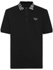 gothic-print pique polo shirt