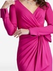 long-sleeve bow-detail gown