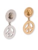 peace-sign drop earrings