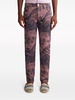 patterned-jacquard straight-leg jeans