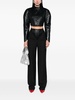 shoulder-pads cropped biker jakcet