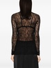 semi-sheer lace blouse