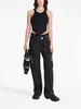 Blouson belted-waist trousers