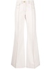 wide-leg flared trousers