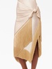 fringed-hem asymmetric skirt